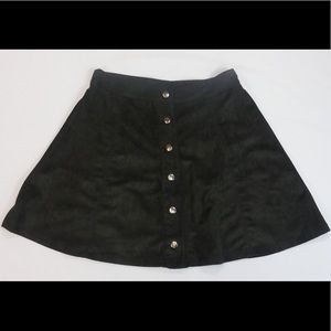 Velvet Button Up Skirt